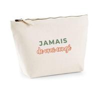 Trousse Jamais de Vrai Conge - Pouch Case - Idée Trousse Rangement Cadeau Anniversaire Fête Original Famille Travail Départ Collègue Retraite Noël. - Vert&Terracotta - 2