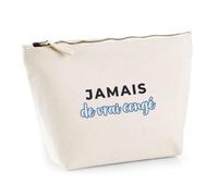 Trousse Jamais de Vrai Conge - Pouch Case - Idée Trousse Rangement Cadeau Anniversaire Fête Original Famille Travail Départ Collègue Retraite Noël. - Bleu - 2