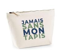 Trousse Jamais sans Mon Tapis - Pouch Case - Idée Trousse Rangement Cadeau Anniversaire Fête Original Famille Travail Départ Collègue Retraite Noël. - Bleu&Vert - 1