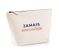 Trousse Jamais sans Mon Tapis - Pouch Case - Idée Trousse Rangement Cadeau Anniversaire Fête Original Famille Travail Départ Collègue Retraite Noël. - Bleu&Terracotta - 2
