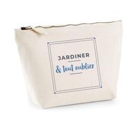 Trousse Jardiner Tout Oublier - Pouch Case - Idée Trousse Rangement Cadeau Anniversaire Fête Original Famille Travail Départ Collègue Retraite Noël. - Gris&Bleu - 3