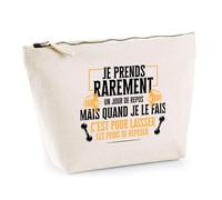 Trousse Je Laisse Les Poids se Reposer | Pochette Toilette Maquillage | Idée Cadeau Sport Gym Humour Musculation Original Drôle Fitness Unique Entraînement