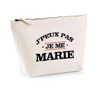 Trousse Je me Marie 2 | Pochette Toilette Maquillage | Idée Cadeau EVG EVJF Enterrement de Vie Garçon Jeune Fille Humour Original Mariage Drôle Unique