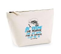 Trousse Je Pêche pour Me Défouler | Pochette Toilette Maquillage | Idée Cadeau Pêcheur Humour Drôle Poisson Sport Loisirs