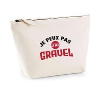 Trousse Je Peux Pas j’AI Gravel | Pouch | Idée Pochette Toilette Maquillage Transport Cadeau Anniversaire Fête Original Famille Travail Départ Collègue Retraite