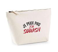 Trousse Je Peux Pas j’AI Squash | Pouch | Idée Pochette Toilette Maquillage Transport Cadeau Anniversaire Fête Original Famille Travail Départ Collègue Retraite