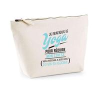 Trousse Je Pratique Le Yoga | Pochette Toilette Maquillage | Idée Cadeau Yoga Humour Zen Méditation Cadeau Drôle Original Souplesse Bien-Être