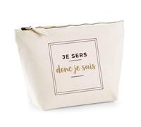 Trousse Je Sers Donc Je suis - Pouch Case - Idée Trousse Rangement Cadeau Anniversaire Fête Original Famille Travail Départ Collègue Retraite Noël. - Marron&Marron - 3