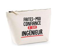 Trousse Je suis Ingénieur | Pochette Toilette Maquillage | Idée Cadeau Ingénieur Humour Technique Science Drôle Original Invention