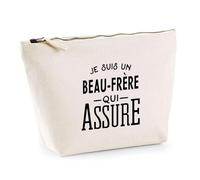 Trousse Je suis Un Beau-Frère Qui Assure | Pochette Toilette Maquillage | Idée Cadeau Beau Frère Humour Original Noël Anniversaire Famille Amour