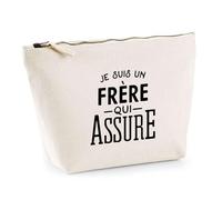 Trousse Je suis Un Frère Qui Assure | Pochette Toilette Maquillage | Idée Cadeau Frère Humour Original Noël Anniversaire Fête Famille Amour