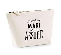 Trousse Je suis Un Mari Qui Assure | Pochette Toilette Maquillage | Idée Cadeau Couple Humour Original Mariage Drôle Unique