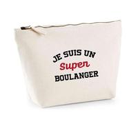 Trousse Je suis Un Super Boulanger | Pouch | Idée Pochette Toilette Maquillage Transport Cadeau Anniversaire Fête Original Famille Travail Départ Collègue Retraite
