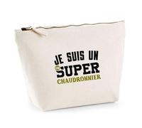 Trousse Je suis Un Super chaudronnier | Pouch | Idée Pochette Toilette Maquillage Transport Cadeau Anniversaire Fête Original Famille Travail Départ Collègue Retraite