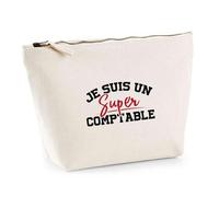 Trousse Je suis Un Super Comptable | Pouch | Idée Pochette Toilette Maquillage Transport Cadeau Anniversaire Fête Original Famille Travail Départ Collègue Retraite