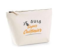 Trousse Je suis Un Super Cuisinier | Pouch | Idée Pochette Toilette Maquillage Transport Cadeau Anniversaire Fête Original Famille Travail Départ Collègue Retraite