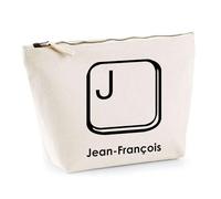 Trousse Jean-François Lettre Clavier | Pochette Toilette Maquillage | Idée Cadeau Prénom Informaticien Geek Gamer Anniversaire Oncle Parrain Beau Papa Collègue Départ Retraite Noël
