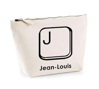 Trousse Jean-Louis Lettre Clavier | Pochette Toilette Maquillage | Idée Cadeau Prénom Informaticien Geek Gamer Anniversaire Oncle Parrain Beau Papa Collègue Départ Retraite Noël
