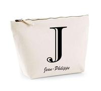 Trousse Jean-Philippe Lettre Chic | Pochette Toilette Maquillage | Idée Cadeau Prénom pour Cuisinier Barbecue Jardinage Oncle Parrain Beau Papa Collègue Départ Retraite Noël