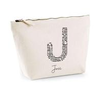 Trousse José Lettre Littérature | Pochette Toilette Maquillage | Idée Cadeau Prénom Livre Lecture Anniversaire Oncle Parrain Beau Papa Collègue Départ Retraite Noël