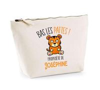 Trousse Joséphine Bas Les Pattes Tigre | Idée Fête des mères Cadeau Travail Retraite Trousse Maquillage Toilette