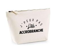 Trousse J'peux Pas J'Ai Accrobranche | Pochette Toilette Maquillage | Idée Cadeau Arbres Parcours Sport Humour Original Anniversaire