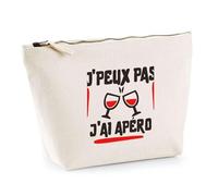 Trousse J'peux Pas J'Ai Apéro | Pochette Toilette Maquillage | Idée Cadeau Alcool Humour Original Drôle Apéro Anniversaire Fête Soirée Unique