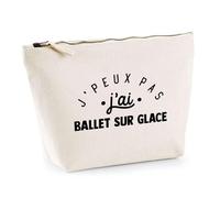 Trousse J'peux Pas J'Ai Ballet sur Glace | Pochette Toilette Maquillage | Idée Cadeau Patinage Danse Sport Humour Original Anniversaire