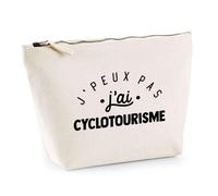 Trousse J'peux Pas J'Ai Cyclotourisme | Pochette Toilette Maquillage | Idée Cadeau Vélo Voyage Sport Humour Original Anniversaire