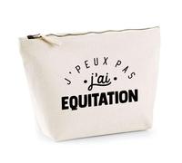 Trousse J'peux Pas J'Ai Equitation | Pochette Toilette Maquillage | Idée Cadeau Cheval Saut Sport Humour Original Anniversaire