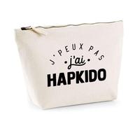 Trousse J'peux Pas J'Ai Hapkido | Pochette Toilette Maquillage | Idée Cadeau Self-Défense Coréen Sport Humour Original Anniversaire