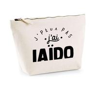 Trousse J'peux Pas J'Ai Iaïdo | Pochette Toilette Maquillage | Idée Cadeau Sabre Méditation Sport Humour Original Anniversaire