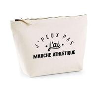 Trousse J'peux Pas J'Ai Marche Athlétique | Pochette Toilette Maquillage | Idée Cadeau Pas Compétition Sport Humour Original Anniversaire