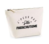 Trousse J'peux Pas J'Ai Parachutisme | Pochette Toilette Maquillage | Idée Cadeau Saut Air Sport Humour Original Anniversaire