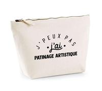 Trousse J'peux Pas J'Ai Patinage Artistique | Pochette Toilette Maquillage | Idée Cadeau Glace Danse Sport Humour Original Anniversaire