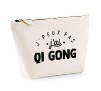 Trousse J'peux Pas J'Ai Qi Gong | Pochette Toilette Maquillage | Idée Cadeau Énergie Méditation Sport Humour Original Anniversaire