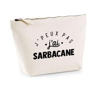 Trousse J'peux Pas J'Ai Sarbacane | Pochette Toilette Maquillage | Idée Cadeau Tir Fléchettes Sport Humour Original Anniversaire
