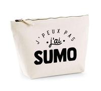 Trousse J'peux Pas J'Ai Sumo | Pochette Toilette Maquillage | Idée Cadeau Lutte Japon Sport Humour Original Anniversaire