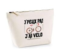 Trousse J'peux Pas J'Ai Vélo 3 | Pochette Toilette Maquillage | Idée Cadeau Cycliste Humour Cadeau Drôle Original Cyclisme Route Passion