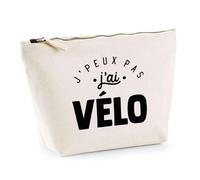 Trousse J'peux Pas J'Ai Vélo | Pochette Toilette Maquillage | Idée Cadeau Pédale Route Sport Humour Original Anniversaire