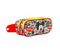 Trousse - KARACTERMANIA - Mickey Mouse Yeah - Double compartiment - Rouge