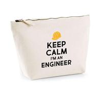 Trousse Keep Calm Engineer | Pochette Toilette Maquillage | Idée Cadeau Ingénieur Humour Science Technologie