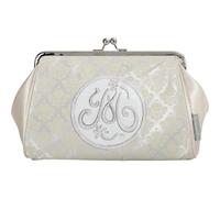 Trousse Kisslock Broderie - en PVC et Nylon - Dimensions : 21 x 12.5 x 10.5 cm