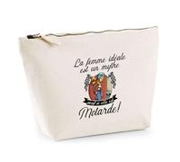 Trousse La Femme Idéale est Motarde | Pochette Toilette Maquillage | Idée Cadeau Motarde Passion Moto Humour Original Noël Anniversaire Rider Biker Femme
