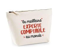Trousse La Meilleure Experte Comptable | Pouch | Idée Trousse Toilette Maquillage Cadeau Anniversaire Fête Original Famille Travail Départ Collègue Retraite