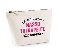 Trousse La Meilleure Massothérapeute au Monde | Pochette Toilette Maquillage | Idée Cadeau Petite Amie Copine Maman Noël Anniversaire Fête des Mères