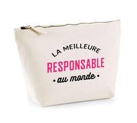 Trousse La Meilleure Responsable au Monde | Pochette Toilette Maquillage | Idée Cadeau Petite Amie Copine Maman Noël Anniversaire Fête des Mères