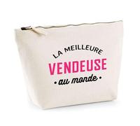 Trousse La Meilleure Vendeuse au Monde | Pochette Toilette Maquillage | Idée Cadeau Petite Amie Copine Maman Noël Anniversaire Fête des Mères