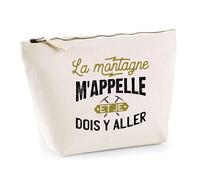 Trousse La Montagne m'appelle | Pochette Toilette Maquillage | Idée Cadeau Humour Aventure Randonnée Drôle