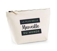Trousse La Plus Belle Merveille du Monde - Pouch Case - Idée Trousse Rangement Cadeau Anniversaire Fête Original Famille Travail Départ Collègue Retraite Noël. - Bleu&Vert - 4